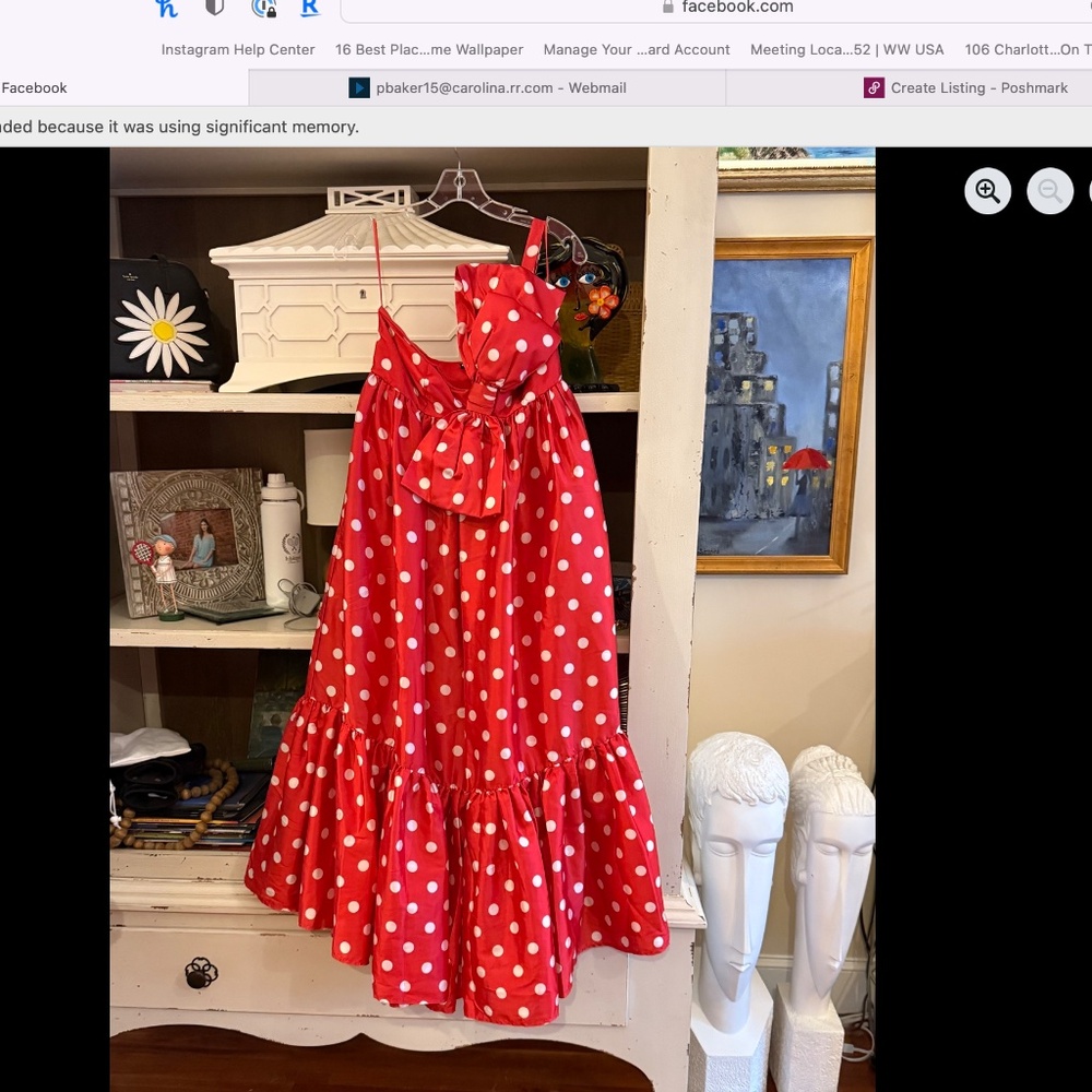 ANTHROPOLOGIE Atsu Sally Bow POLKA dot dress Minnie Mouse Disney XS X Small - Picture 7 of 8